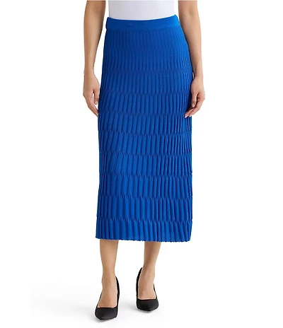 MISOOK Raised Geometric Soft Knit Maxi Skirt