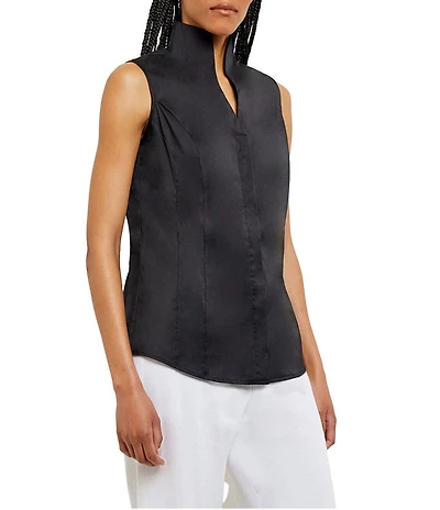 MISOOK Stretch High V-Neck Sleeveless Blouse