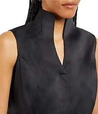 MISOOK Stretch High V-Neck Sleeveless Blouse