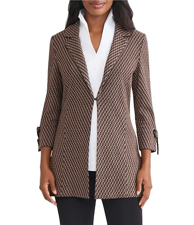 MISOOK Tailored Knit Notch Lapel Tie Cuff Bracelet Sleeve Jacket