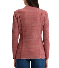 MISOOK Tailored Melange Knit Long Sleeve One Button-Front Jacket