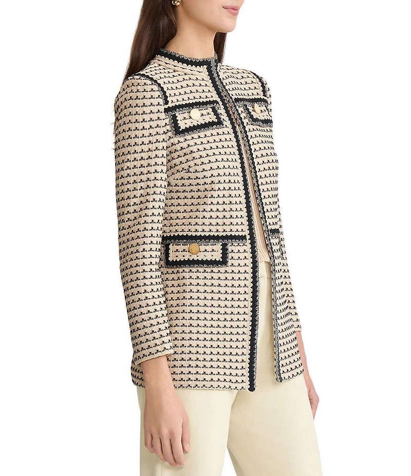 MISOOK Tailored Multi-Stitch Zigzag Knit Jacket
