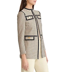 MISOOK Tailored Multi-Stitch Zigzag Knit Jacket