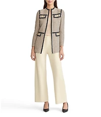 MISOOK Tailored Multi-Stitch Zigzag Knit Jacket