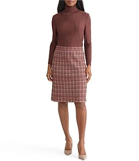 MISOOK Tonal Soft Knit Mock Neck Long Sleeve Top