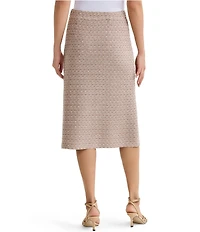 MISOOK Tonal Tweed Knit Straight Skirt