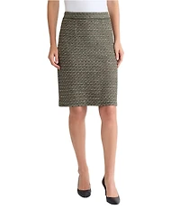 MISOOK Tweed Knit Straight Skirt