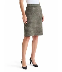 MISOOK Tweed Knit Straight Skirt