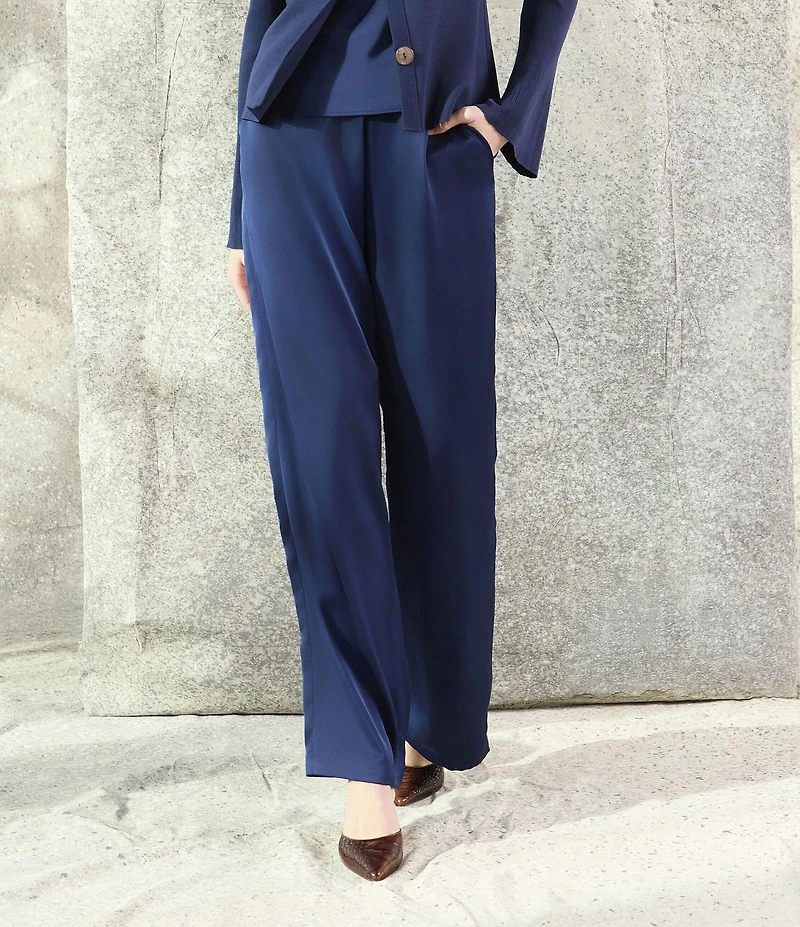 MISOOK x Lani Lynn Crepe De Chine High Rise Wide Leg Pants