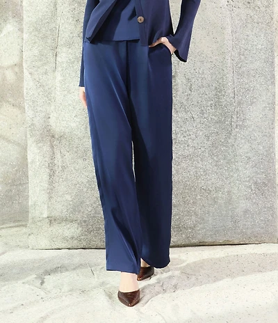 MISOOK x Lani Lynn Crepe De Chine High Rise Wide Leg Pants