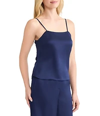 MISOOK x Lani Lynn Crepe De Chine Square Neck Sleeveless Cami