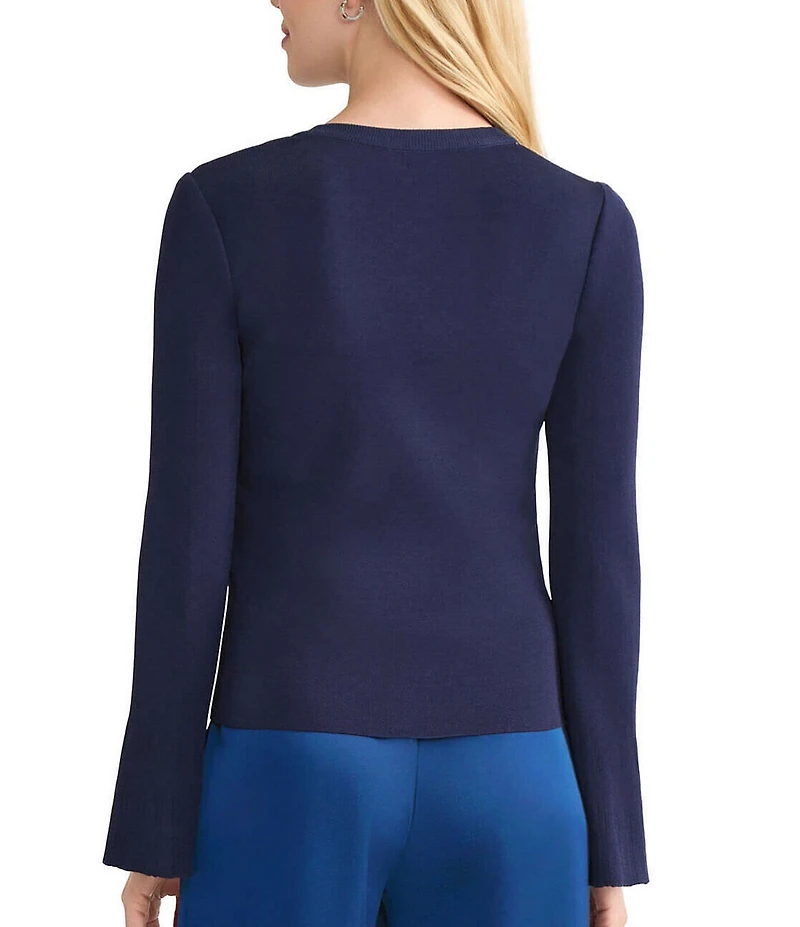 MISOOK x Lani Lynn Knit V-Neck Long Bell Sleeve Cardigan