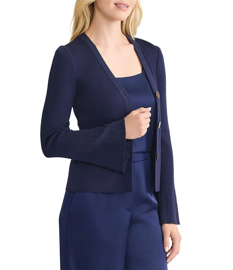 MISOOK x Lani Lynn Knit V-Neck Long Bell Sleeve Cardigan