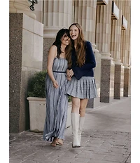 MISOOK x Lani Lynn Pleated Knit Drop Waist Mini Skirt