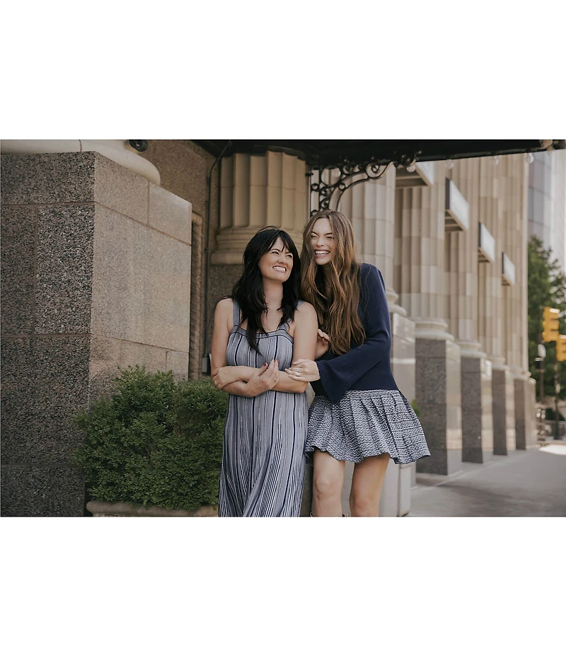 MISOOK x Lani Lynn Pleated Knit Drop Waist Mini Skirt