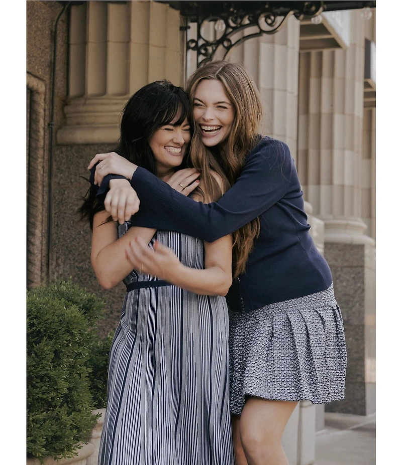 MISOOK x Lani Lynn Pleated Knit Drop Waist Mini Skirt