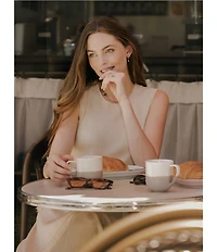 MISOOK x Lani Lynn Coordinating Ribbed knit Round Neck Sleeveless Fringe Hem Tank