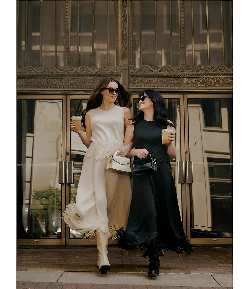 MISOOK x Lani Lynn Coordinating Ribbed knit Round Neck Sleeveless Fringe Hem Tank