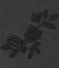 Miss Chievous Crew Neck Floral Embroidered Long Sleeve Top