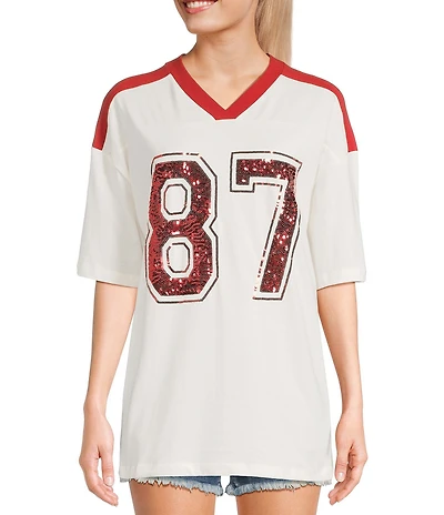 Miss Chievous Short Sleeve 87 Varsity T-Shirt