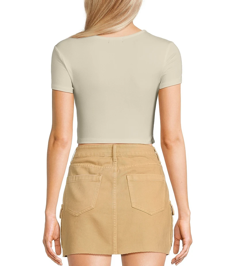 Miss Chievous Short Sleeve Cut Out Fashion Top