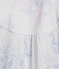 Miss Elaine Cottonessa Tulip Print Short Sleeve Round Neck Short Nightgown