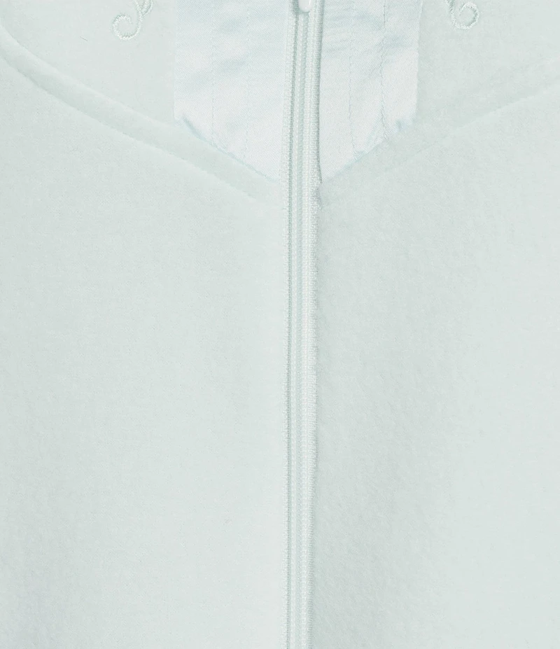 Miss Elaine Long Sleeve V Neck Micro Fleece Long Zip Robe