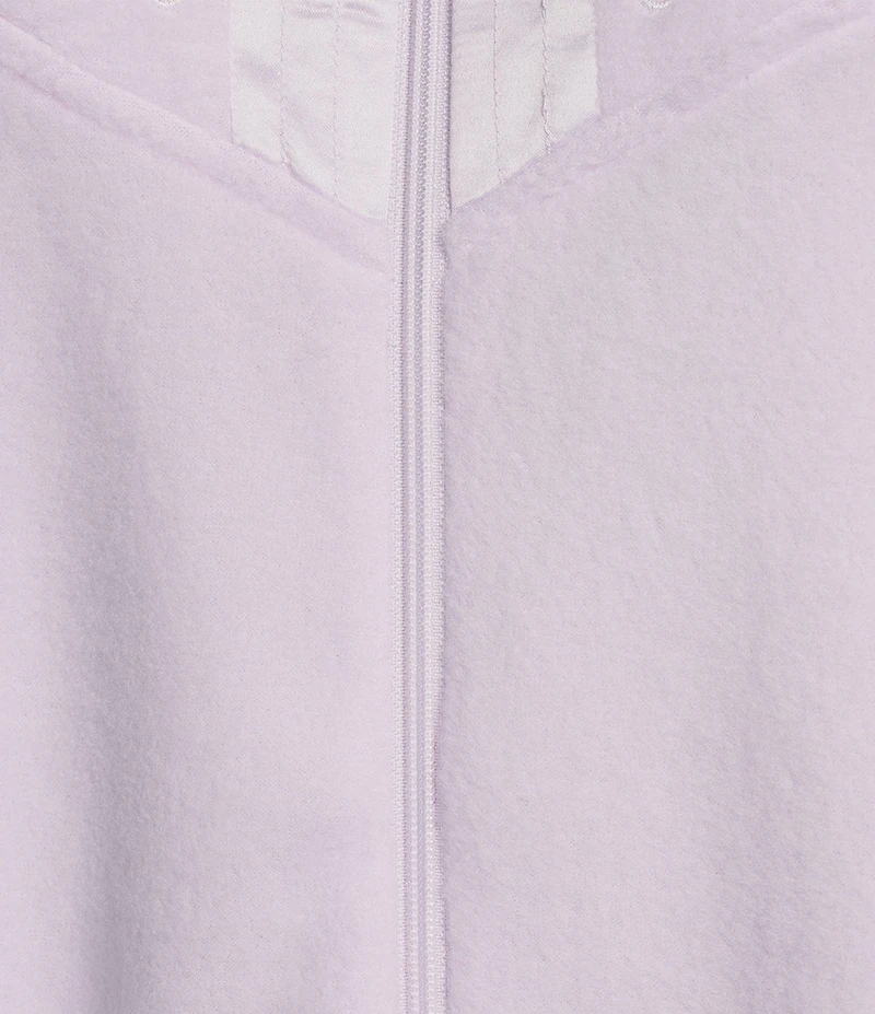 Miss Elaine Long Sleeve V Neck Micro Fleece Long Zip Robe