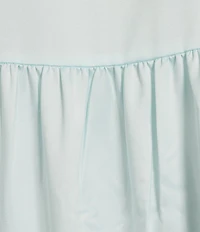 Miss Elaine Petite Long Sleeve V-Neck Brushed Back Satin Short Nightgown