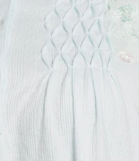 Miss Elaine Plus Brushed Solid Honeycomb Knit Short Nightgown