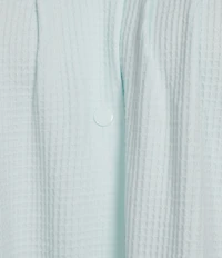 Miss Elaine Plus Size Brushed Waffle Solid Short Snap Robe