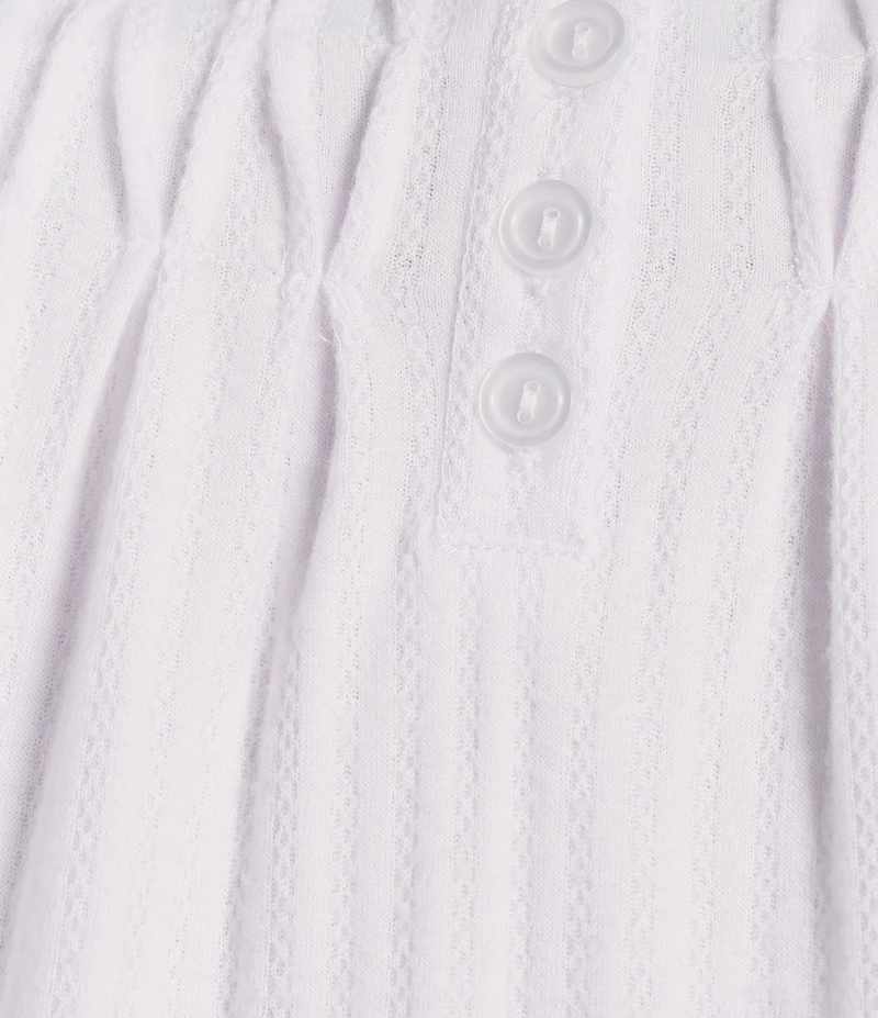 Miss Elaine Plus Size Knit Long Sleeve Round Neck Long Nightgown