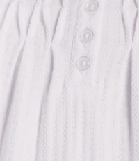 Miss Elaine Plus Size Knit Long Sleeve Round Neck Long Nightgown