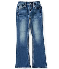 Miss Me Big Girls Mid-Rise Logo-Pocket-Detailed Bootcut-Leg Jeans
