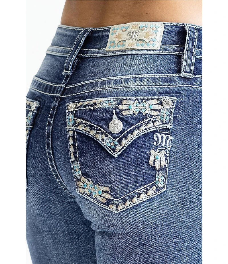 Miss Me Bord Mid-Rise Bootcut Jeans
