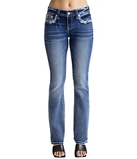 Miss Me Bord Mid-Rise Bootcut Jeans