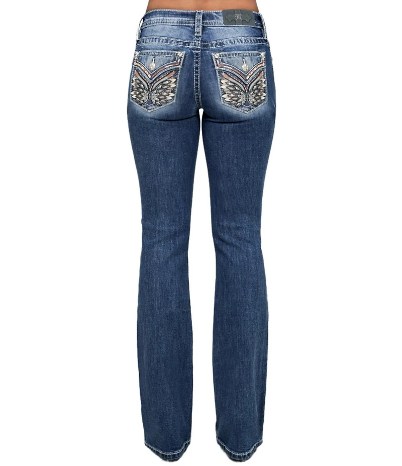 Miss Me Butterfly Mid Rise Bootcut Jeans