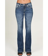 Miss Me Butterfly Mid Rise Bootcut Jeans
