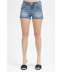 Miss Me Cross Americana Denim Shorts