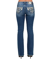 Miss Me Dream Catcher Mid Rise Bootcut Jeans