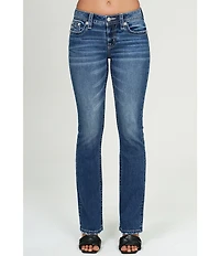 Miss Me Dream Catcher Mid Rise Bootcut Jeans