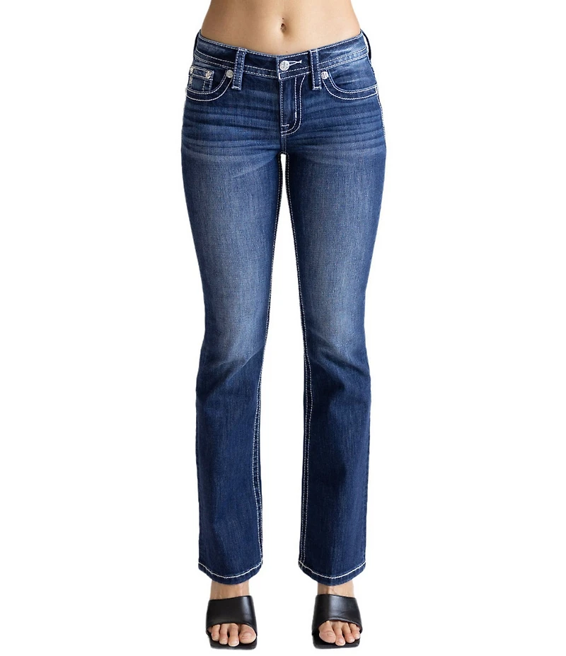Miss Me Dream Catcher Mid-Rise Bootcut Jeans