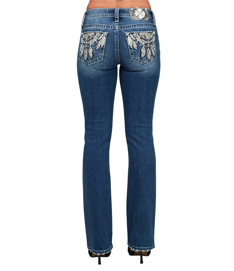 Miss Me Dreamcatcher Mid Rise Slim Boot Cut Jeans