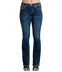 Miss Me Embroidered Paisley Skull Bootcut Jeans