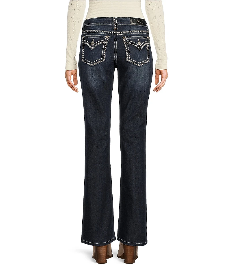 Miss Me Heavy Stitch Flap Pocket Curvy Fit Bootcut Jeans