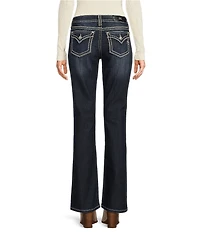 Miss Me Heavy Stitch Flap Pocket Curvy Fit Bootcut Jeans