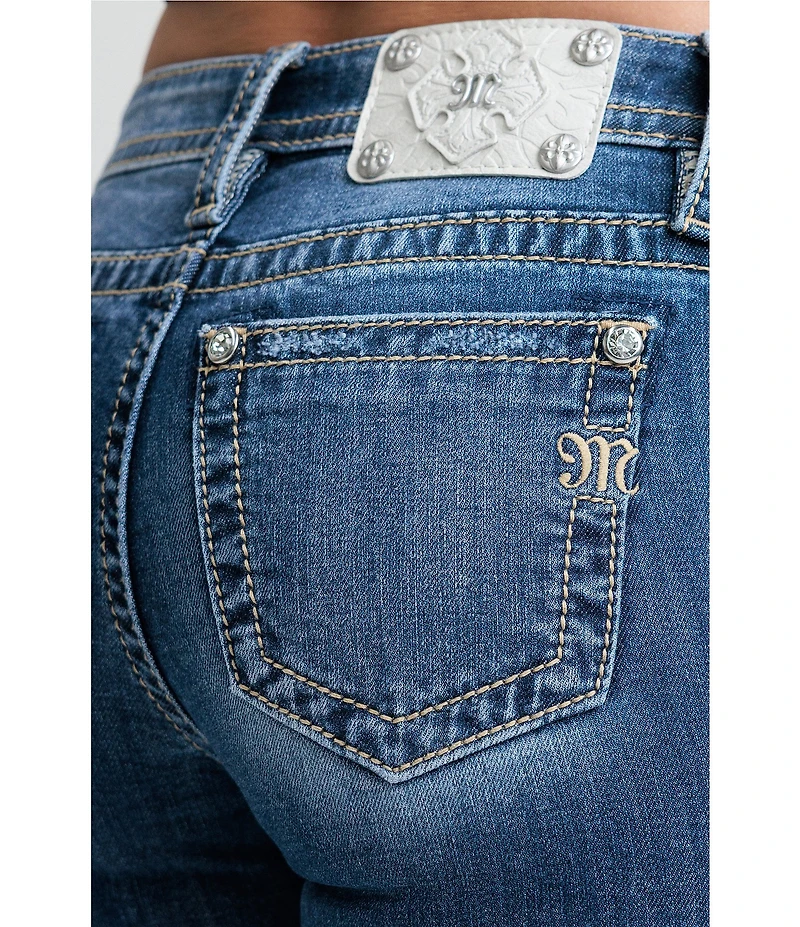 Miss Me Horse Embroidered Mid Rise Bootcut Jeans
