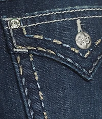 Miss Me Mid Rise Basic Stitch Flap Pocket 6#double; Inseam Denim Shorts