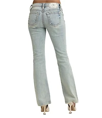 Miss Me Mid Rise Boot Cut Basic Thick Stitch Jeans