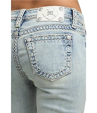 Miss Me Mid Rise Boot Cut Basic Thick Stitch Jeans